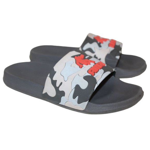 AND1 Boys Basketball Design SANDALS / SLIDES Slip-On Sz 3-4Y - Picture 1 of 10